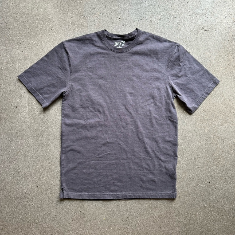 Duluth Trading Co Men's Longtail T Relaxed Fit T-Shirt | Dark Gray | Small